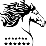 Ambiance - sticker sticker cheval et �toiles
