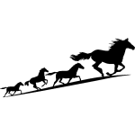 Ambiance - sticker sticker chevaux au galop