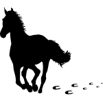 Ambiance - sticker sticker cheval galopant design