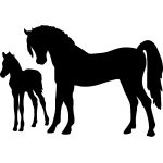 Ambiance - sticker sticker cheval et poulain