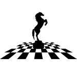 Ambiance - sticker sticker cheval sur un �chiquier