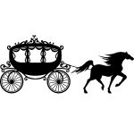 Ambiance - sticker sticker cheval aux vents avec son carosse