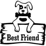 Ambiance - sticker sticker chien best friend