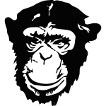Ambiance - sticker sticker chimpanz� visage
