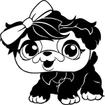 Ambiance - sticker sticker chiot charmant � quatre pattes