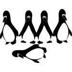 Ambiance - sticker sticker cinq jeunes pingouins