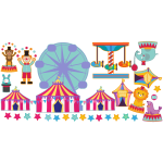 Ambiance - sticker sticker le cirque et ses animaux