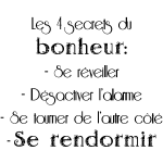 Ambiance - sticker sticker citation les 4 secrets du bonheur