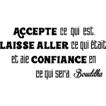 Ambiance - sticker sticker citation accepte ce qui est . . . - bouddha
