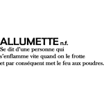 Ambiance - sticker sticker citation allumette: se dit d'une personne