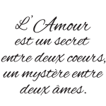 Ambiance - sticker sticker citation l'amour est un secret
