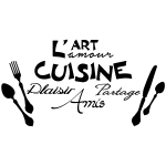 Ambiance - sticker sticker citation l'art, l'amour de la cuisine . . .