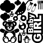 Ambiance - sticker sticker citation baby girl