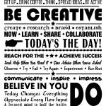 Ambiance - sticker sticker citation be creative, believe in you
