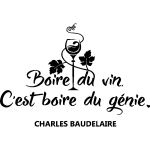 Ambiance - sticker sticker citation boire du vin, c'est . . . - charles baudelaire