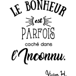 Ambiance - sticker sticker citation le bonheur est parfois cach� . . . victor hugo