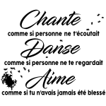 Ambiance - sticker sticker citation chante danse aime