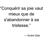 Ambiance - sticker sticker citation conqu�rir sa joie - andr� gide