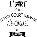 Ambiance - sticker sticker citation le plus court chemin de l'homme � l'homme