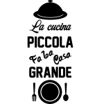 Ambiance - sticker sticker citation la cuicina piccola faba casa grande