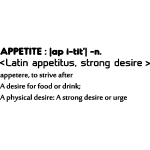 Ambiance - sticker sticker citation cuisine appetite: a desire for food