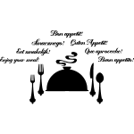 Ambiance - sticker sticker citation cuisine bon appetit! guten appetit!