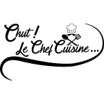 Ambiance - sticker sticker citation cuisine chut! le chef cuisine