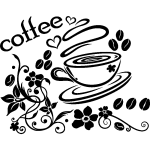 Ambiance - sticker sticker citation cuisine superbe design coffee
