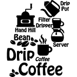 Ambiance - sticker sticker citation cuisine drip pot filter dripper