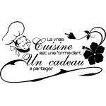 Ambiance - sticker sticker citation la vraie cuisine est une forme d'art . . .