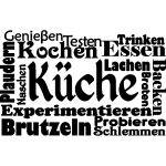 Ambiance - sticker sticker citation cuisine genieben testen trinken