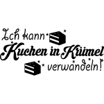 Ambiance - sticker sticker citation cuisine ich kann kuchen