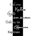Ambiance - sticker sticker citation cuisine kaffee, coffee, cappuccino . . .