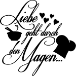 Ambiance - sticker sticker citation cuisine liebe geht durch