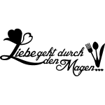 Ambiance - sticker sticker citation cuisine liebegeht durch den magen