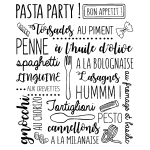 Ambiance - sticker sticker citation cuisine pasta party