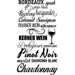 Ambiance - sticker sticker citation cuisine pinot noir, merlot sauvignon blanc