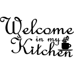 Ambiance - sticker sticker citation cuisine welcome in my kitchen