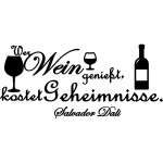 Ambiance - sticker sticker citation cuisine wer wein geniekt - salvador dali