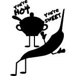 Ambiance - sticker sticker citation cuisine you're hot you're sweet