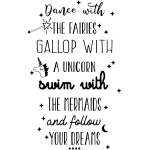 Ambiance - sticker sticker citation danse with the fairies