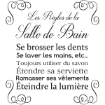Ambiance - sticker sticker citation design les r�gles de la salle de bain