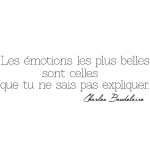 Ambiance - sticker sticker citation les �motions - charles baudelaire