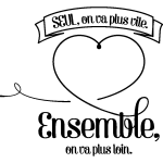 Ambiance - sticker sticker citation ensemble, on va plus loin. design