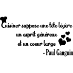 Ambiance - sticker sticker citation un esprit g�n�reux - paul gauguin