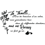 Ambiance - sticker sticker citation la famille comme les branches d'un arbre