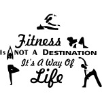 Ambiance - sticker sticker citation fitness is not a destination