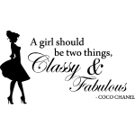 Ambiance - sticker sticker citation a girl should be . . . - coco chanel