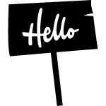 Ambiance - sticker sticker citation hello pancarte