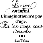 Ambiance - sticker sticker citation l'imagination n'a pas d'�ge - walt disney